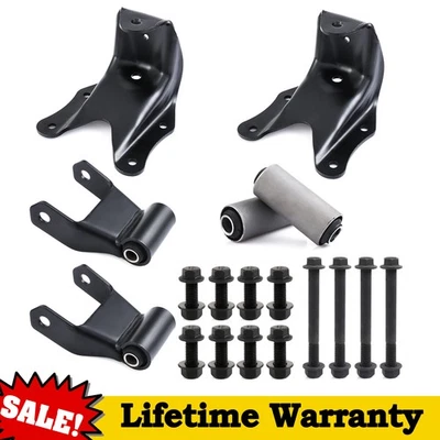2Pcs Rear Leaf Spring Rear Hanger Bracket and Shackle Kit For Ford F-350 Bronco Foto 1 de 4