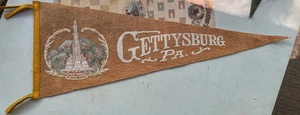 PENNANT GETTYSBURG, PA SOLDIERS MONUMENT, NATIONAL CEMETERY APROX. 11" X 29" - Bild 1 von 1