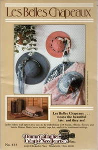 Donna Gallagher LES BELLES CHAPEAUX Fabric Wall Hats Craft Sewing Pattern - Picture 1 of 2