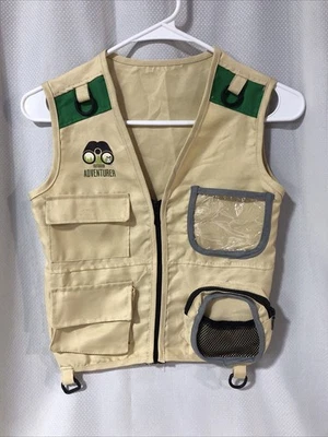 Kids Explorer Vest Cargo Vest Role Play Cosplay Outdoor Adventure Vest Outfit - Image 1 of 4