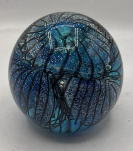 Art Glass Round Paperweight - Picture 1 of 7