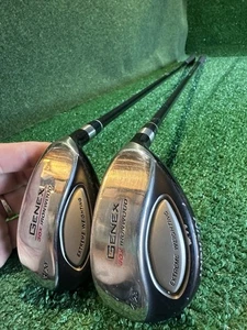 Nickent Genex 3DX Ironwood 3 & 4 Hybrid Pair~Stiff Flex Graphite~NEW GRIPS - Picture 1 of 19