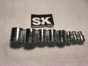S-K 1/2"DRIVE SOCKET SET MM 12pt 8PC - Picture 1 of 7