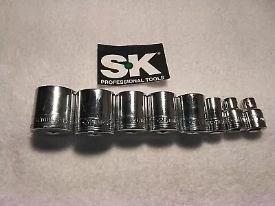S-K  1/2"DRIVE SOCKET SET MM 12pt 8PC  - Image 1 of 4