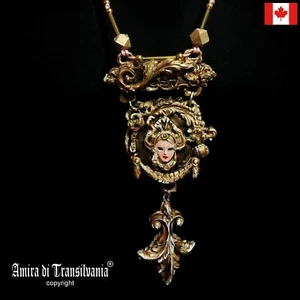 Luxury Jewelry Necklace Vintage Style Pendant Woman Jewellery Art Deco Baroque - Picture 1 of 24