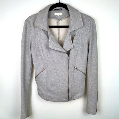 Blazer Silence + Noise Urban Outfitters Gris Moto Chaqueta Algodón Jersey Tejido Talla S Foto 1 de 4