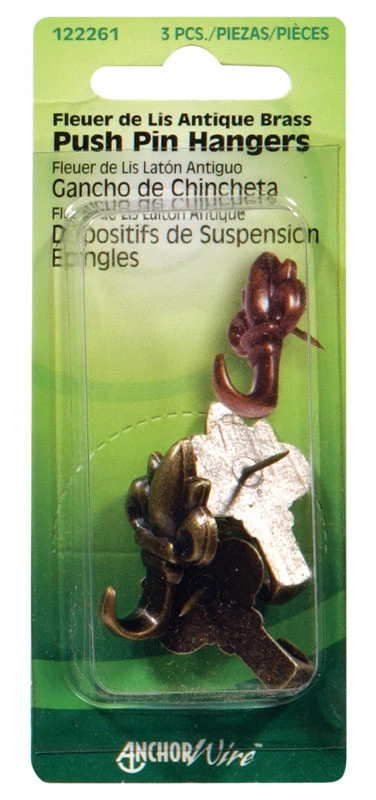 Hillman Fasteners 122261 Fleur De Lis Push Pin Hangers Cd3