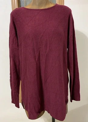 Suéter Michael Kors Para Mujer Grande Rojo Rubí Oscuro Cremallera en la Espalda Mezcla de Algodón Foto 1 de 4