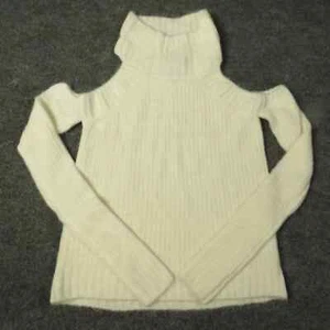 Olivaceous Sweater Womens Medium Cozy Long Sleeve Cold Shoulder Knit Sweater - Picture 1 of 10