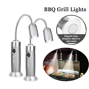 2pcs BBQ Grill Lights Magnet Base LED Lights 360 Degree Flexible Outdoor Camping - Picture 1 of 12