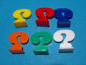 6 Question Mark pawn Part Game Piece Token Mover Pawns w1 - Picture 1 of 3