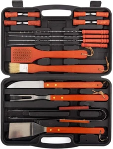 Barbeque Tool Set with 18 Pieces in Presentation Carry Case - Picture 1 of 6