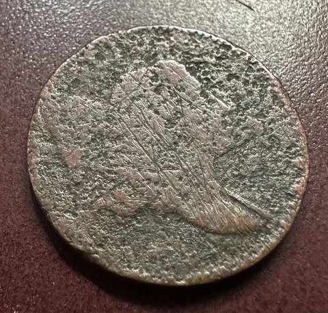 1794 Liberty Cap Flowing Hair Half Cent, Very Rare coin. #3808 Cover