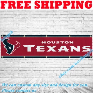 Houston Texans Team Banner Flag 2x8 ft Fan Club Home Decor Gift NFL 2024 - Picture 1 of 4