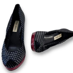 Steve Madden Black and White Polka Dot Heels size 7.5 - Picture 1 of 12