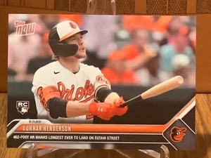 Gunnar Henderson, Baltimore Orioles - Topps Now Rookie Card (RC)…462-Foot HR! - Picture 1 of 2
