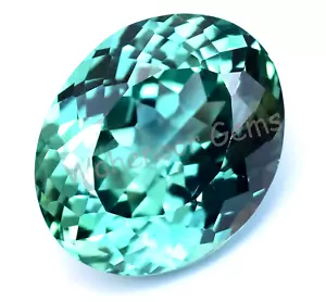 Piedra preciosa suelta ovalada impecable zafiro bicolor natural de 37,40 quilates CERTIFICADA - Imagen 1 de 6