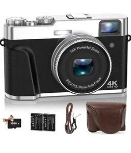 4K 48MP UHD Digitalkamera Autofokus 16x Zoom mit 32GB Karte - Bild 1 von 9