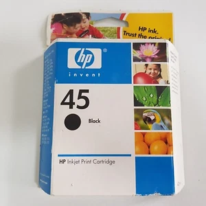 HP 45 Schwarz Drucker Tintenpatrone Ablaufgarantie Hewlett Packard versiegelt - Bild 1 von 9