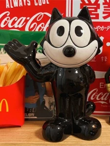 Feline Follies Felix The Cat Black 23CM Ceramic Doll Collectible Ornament - Picture 1 of 3
