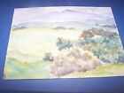 Original Watercolor By Peg Humphreys Rolling Mountains In Ca 12X 9
