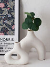 2x Nordic Round Hollow Ceramic Vase Donut Vase Desktop Decoration Home Decor