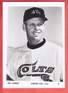 1963 HOUSTON COLT 45 'S 5 X 7 GLOSSY TEAM ISSUE KEN JOHNSON - Picture 1 of 1