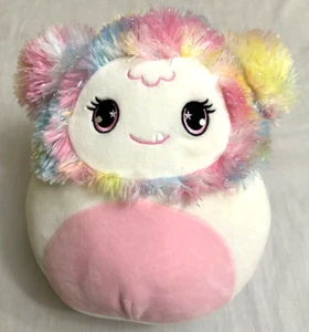 Peluche Squishmallow Zaylee Big Foot Yeti 8” peluche bianco arcobaleno criniera - Foto 1 di 6