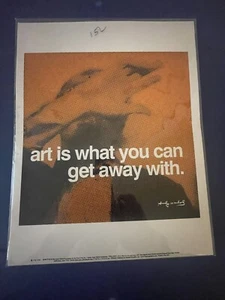 [ ANDY WARHOL ] Art is what you can get away with " BRUCE McGAW ART PRINT pp3454 - Picture 1 of 4
