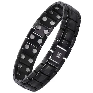 Titanium Magnetic Bracelet Therapy Energy balance arthritis pain relief Father's - Picture 1 of 12