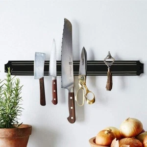 1Pc Wall Mount Magnetic Rack Strip Knife Scissor Storage Holder Kitchen Tool 13" - Picture 1 of 7