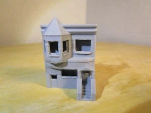 (1) " Z " SCALE   ART DECO BUILDING,   3D PRINTED BACKDROP  BACKGROUND  - Picture 1 of 3