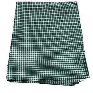 VTG Cotton Sewing Fabric Cube Pattern Cottagecore Dark Green 2 yds x 46" - Picture 1 of 6