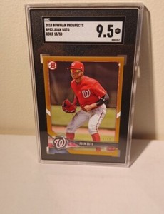 2018 Topps Bowman Baseball Gold Paper Prospects Juan Soto /50 SGC 9.5