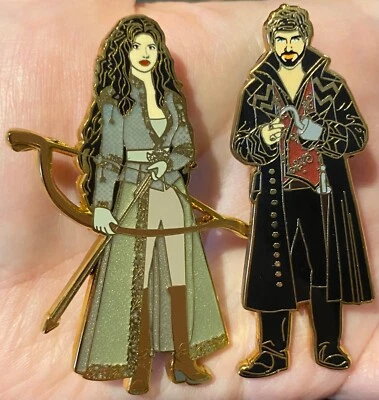 RARE Once Upon A Time OUAT ABC FANTASY PINS SNOW WHITE HOOK SET OF 2 PINS LE 100 - Image 1 of 4