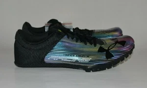 Under Armour Racing Kick Sprint Track Spikes Black Multicolor Sz 10 1273939-004 - Picture 1 of 9