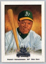 2002 DONRUSS DIAMOND KINGS BASEBALL 35 RICKEY HENDERSON A'S