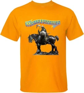 T-shirt unisex vintage MOLLY HATCHET banda musicale cotone giallo S-234XL BL153 - Foto 1 di 7
