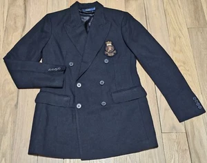 Polo Ralph Lauren Womens Black Double Breasted Blazer PRL 1967 NY Bullion Crest - Picture 1 of 5