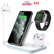 WAITIEE 3 in 1 Wireless 15W Fast Charging Station for Apple iPhone,iWatch,AirPod