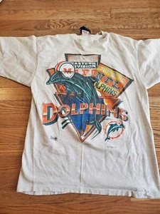 Vintage 90s Magic Johnson t's Miami Dolphins NFL All Over Print T shirt  Large - Picture 1 of 10