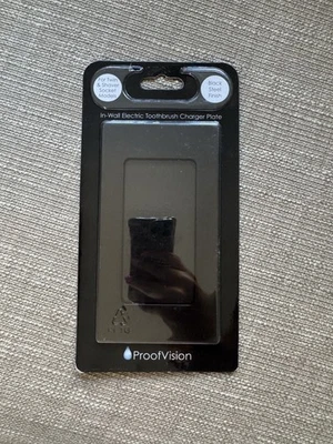 Proofvision In-Wall Electric Toothbrush Charger Face Plate Black Steel PV11 - Image 1 of 3