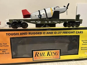 MTH 30-76052 US Army flatcar with Plane LN/Box - Picture 1 of 5