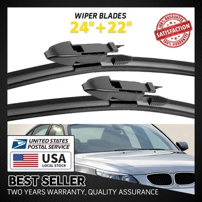 Limpiaparabrisas delantero apto para BMW 525i 2004-2010 24"+22" sin rayas Foto 1 de 4