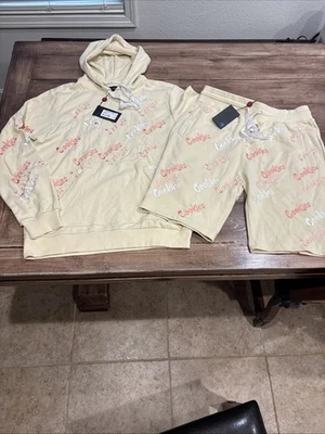 Sudadera/sudadera corta Cookies Triple Beam polar crema para hombre nueva XL Foto 1 de 4