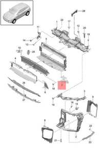PORSCHE OEM Macan Porsche 95B Air Guide left Black 95B121699F1E0 - Picture 1 of 1