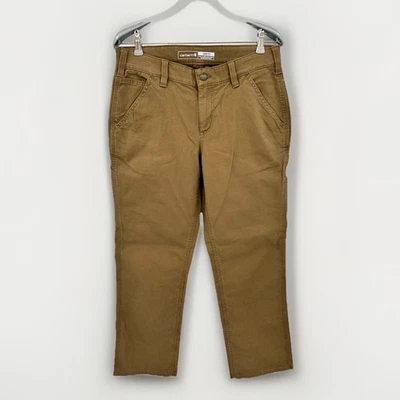 Carhartt	Women's Khaki Cargo Pants sz 6 Short 29" Inseam NWT Loose Fit - Image 1 of 3