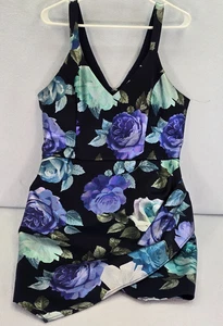 Vestido BCX Midi Formal Cóctel Juniors 15 Elástico Satén Imitación Envoltura Floral NUEVO - Imagen 1 de 21