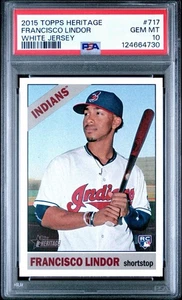 FRANCISCO LINDOR 2015 TOPPS HERITAGE #717 ๐ฅ ROOKIE RC PSA 10 ๐ GEM MINT ๐ - Picture 1 of 3