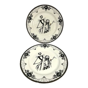 2 DISNEY Zrike Nightmare Before Christmas Speiseteller Jack & Sally Gothic NEU - Bild 1 von 6